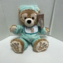 My first the story of Disney Bear PJs Baby Bib Duffy Teddy Brown Plush Parks
