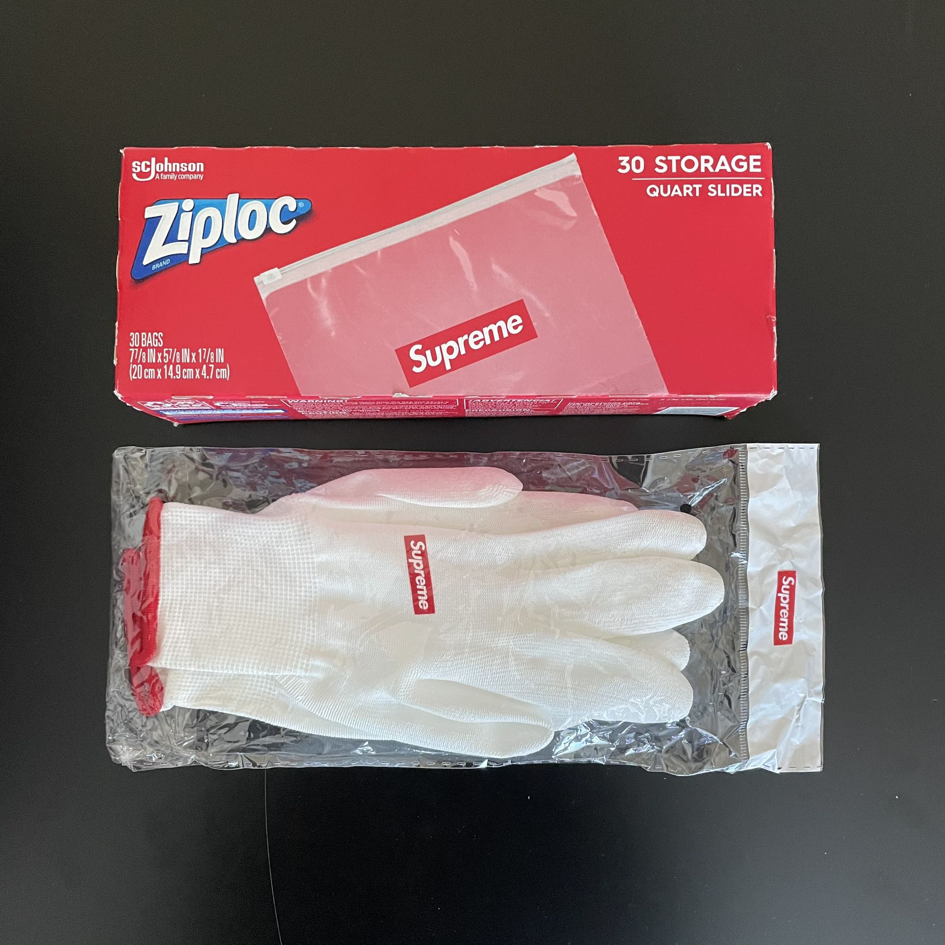Supreme Zipoloc Bags And Rubber Gloves