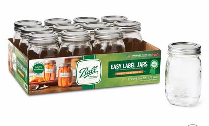 Mason Jars 16 oz , 12 pint