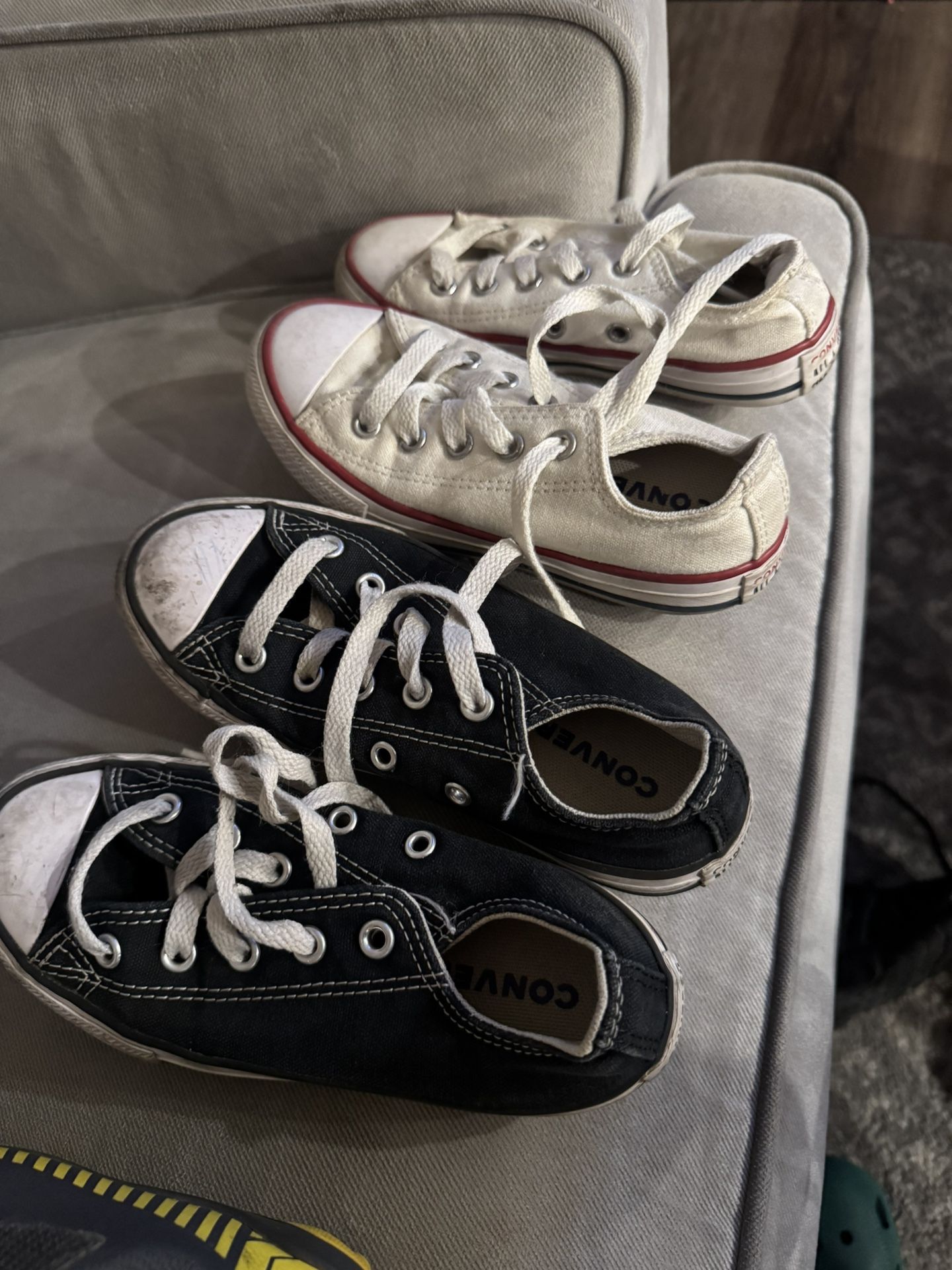 Kids Converse Black 12c And White 11c