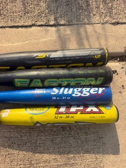 Lot of 4 Youth Baseball Bats Easton Louisville Slugger