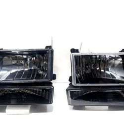 For 92-96 Ford F150 F250 F350 Bronco Headlight