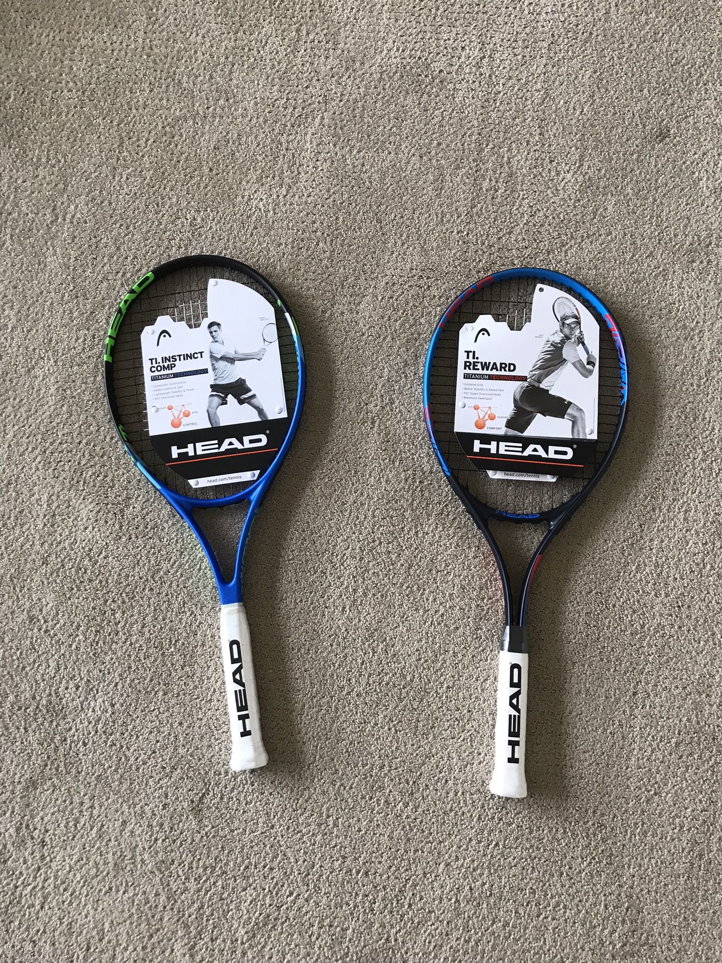 Bran new tennis rackets never used