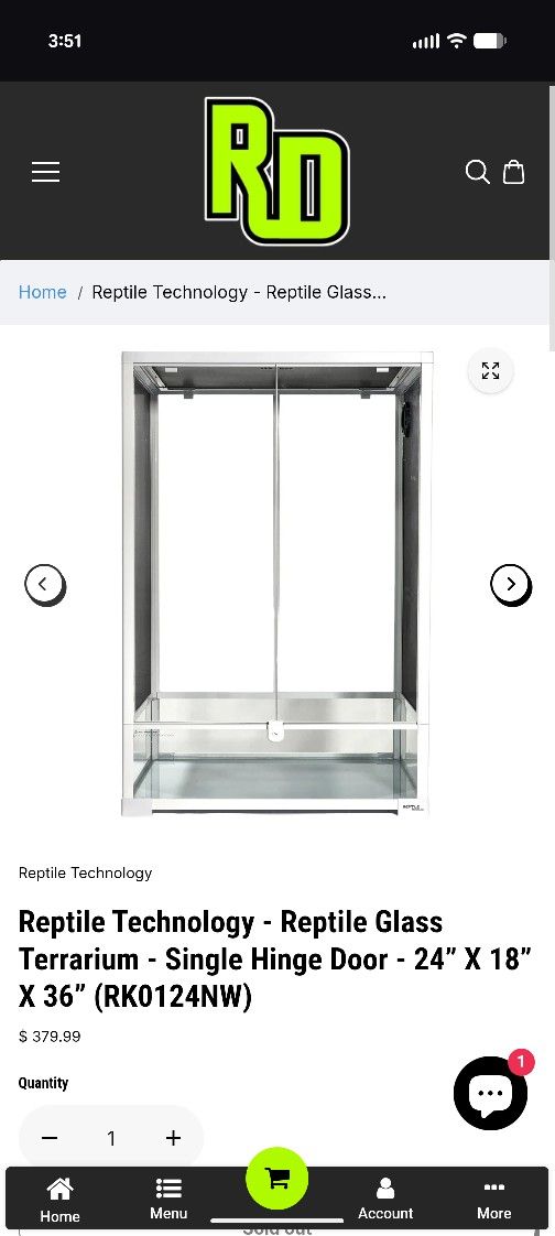 Reptile Glass Terrarium 