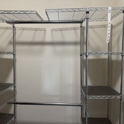 Adjustable closet, organizing organizer system-metal