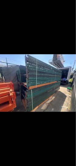 Green Pallet Rack Upright Frames – Large Lot