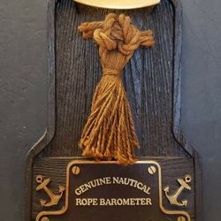 Vintage STROHLS Light Up Advertising Sign - Genuine Nautical Rope Barometer