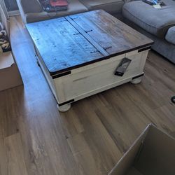 $200 Obo Ashley Farmhouse Table With Storage Still Has Tags Used Condition