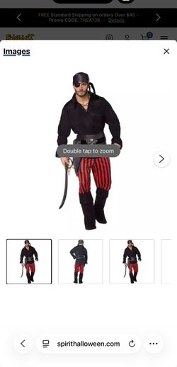 Large men’s pirate costume