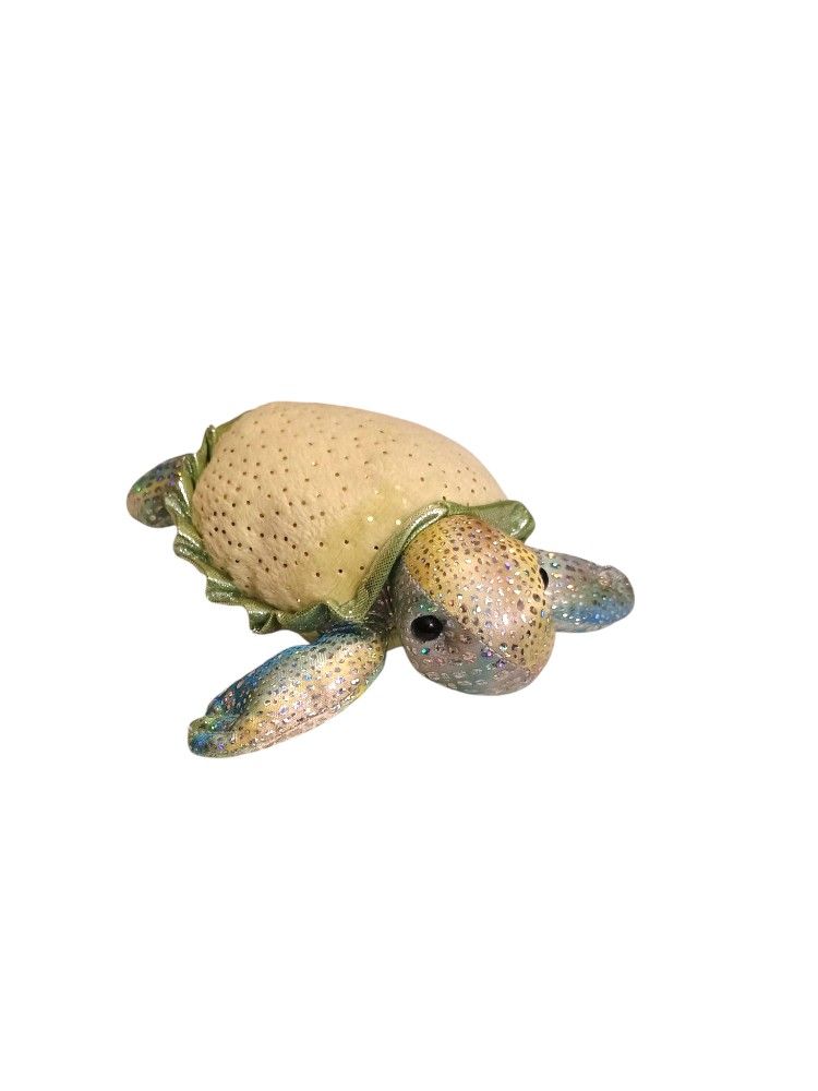 Aurora Sea Turtle Plush Sparkle Shimmer Stuffed Animal Toy Green Blue 7in