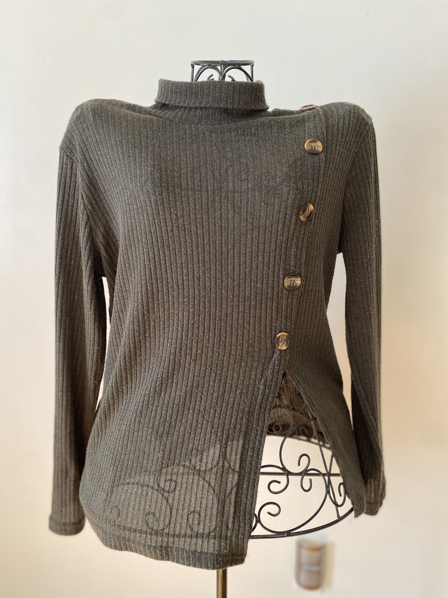 Dark Green, Knit Sweater