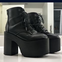8 inch heel emo platforms