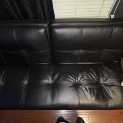 Foldable Black Futon For Sale 