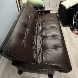 Leather Futon Couch And Mattress From Wayfair