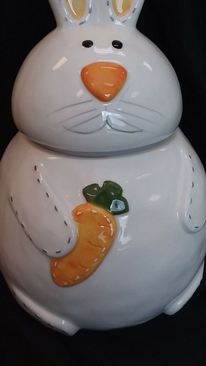 Easter Bunny Cookie Candy Jar