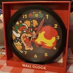 Super Mario Bowser Wall Clock Nintendo 