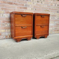 Pair Of Mid Century Modern Nightstands Vintage