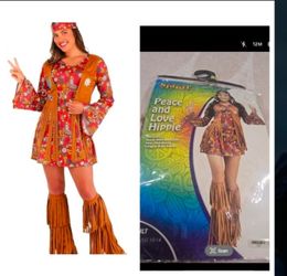 Fun World Costumes Women's size Medium 10-14 size Peace Love Hippie Adult Costume ( reseda ca)