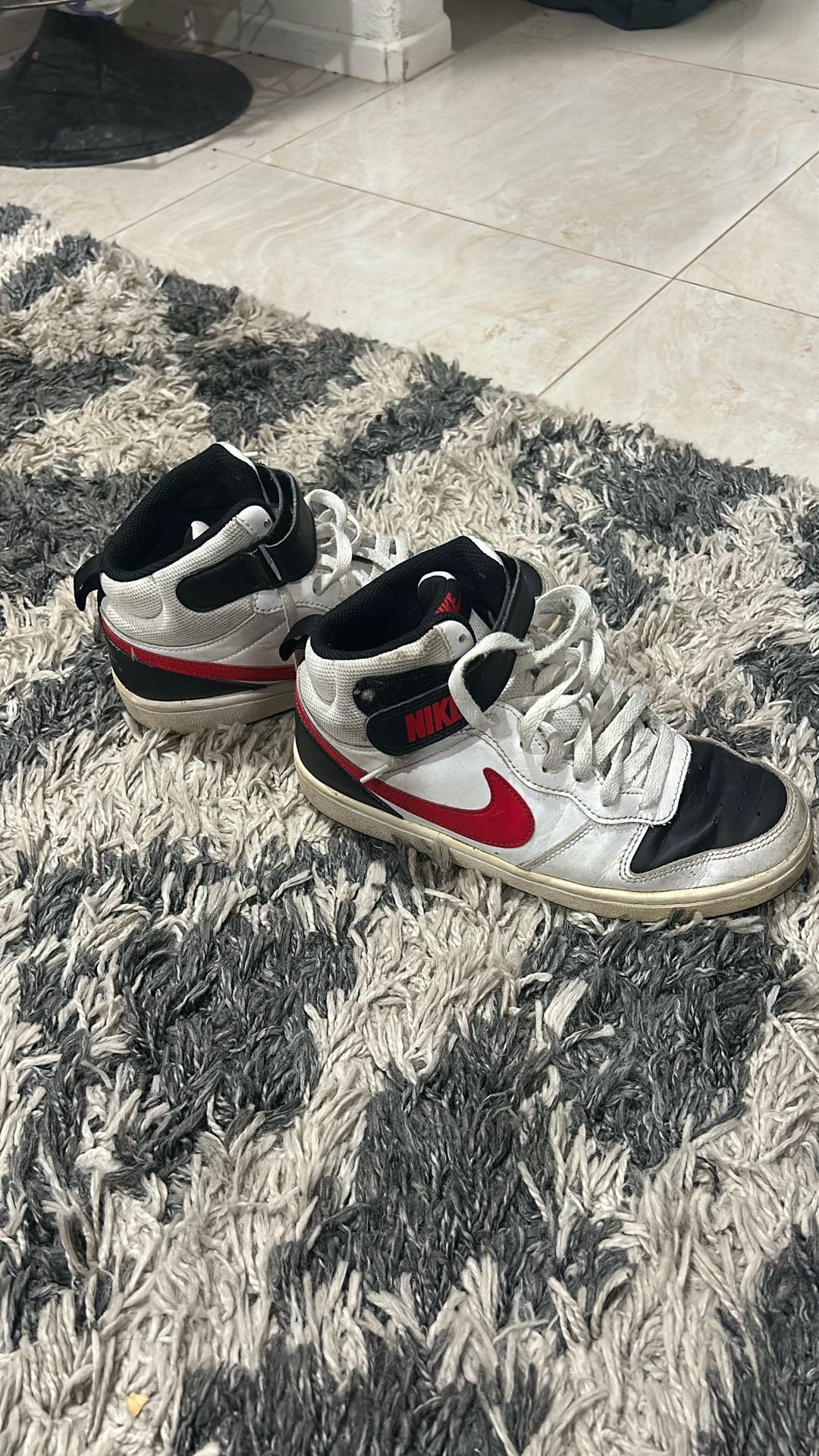 Nike High Tops, Black Red and White 