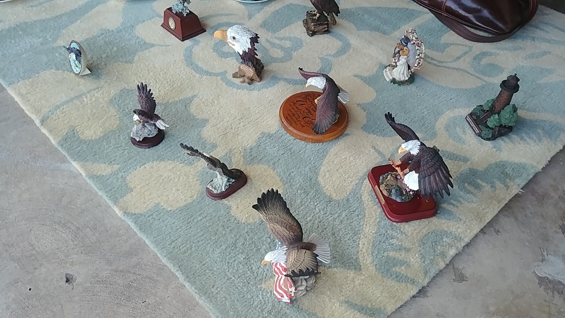 Eagles plates and statues collections collectable