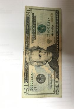Star 20 dollar bill