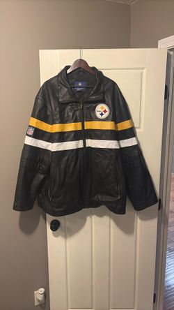 Genuine Full Grain Leather Pittsburgh Steelers Jacket