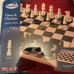 PAVILION CHESS AND CHECKERS SET