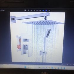 SR SUN RISE 10” Brushed Nickel Wall Mount Shower System SRSH-BND1003