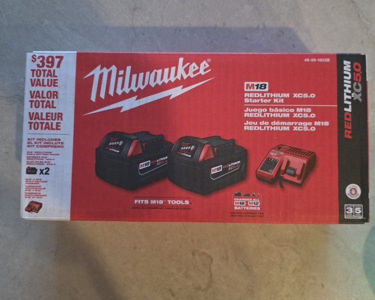 Milwaukee Batteries and Charger