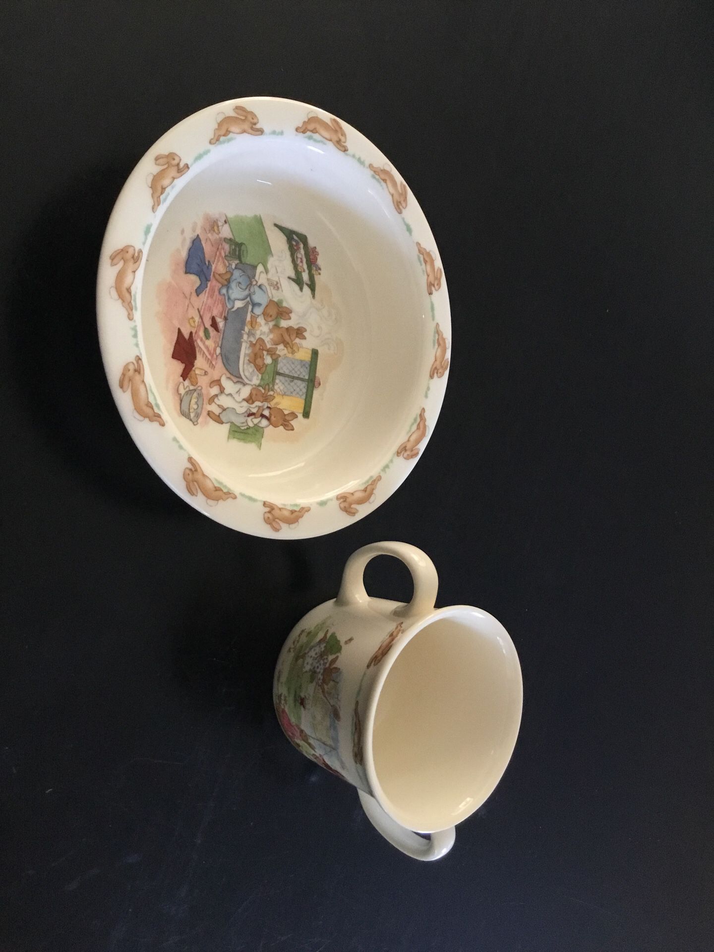 Bunnykins by Royal Doulton ( bowl & cup)