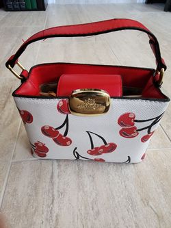 little cherry print -Coach Tote/ hand bag