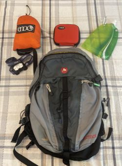 Marmot Backpack with Camping Accessories