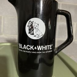 Black And White Scotch Pitcher