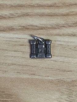 Vintage sterling silver castle charm