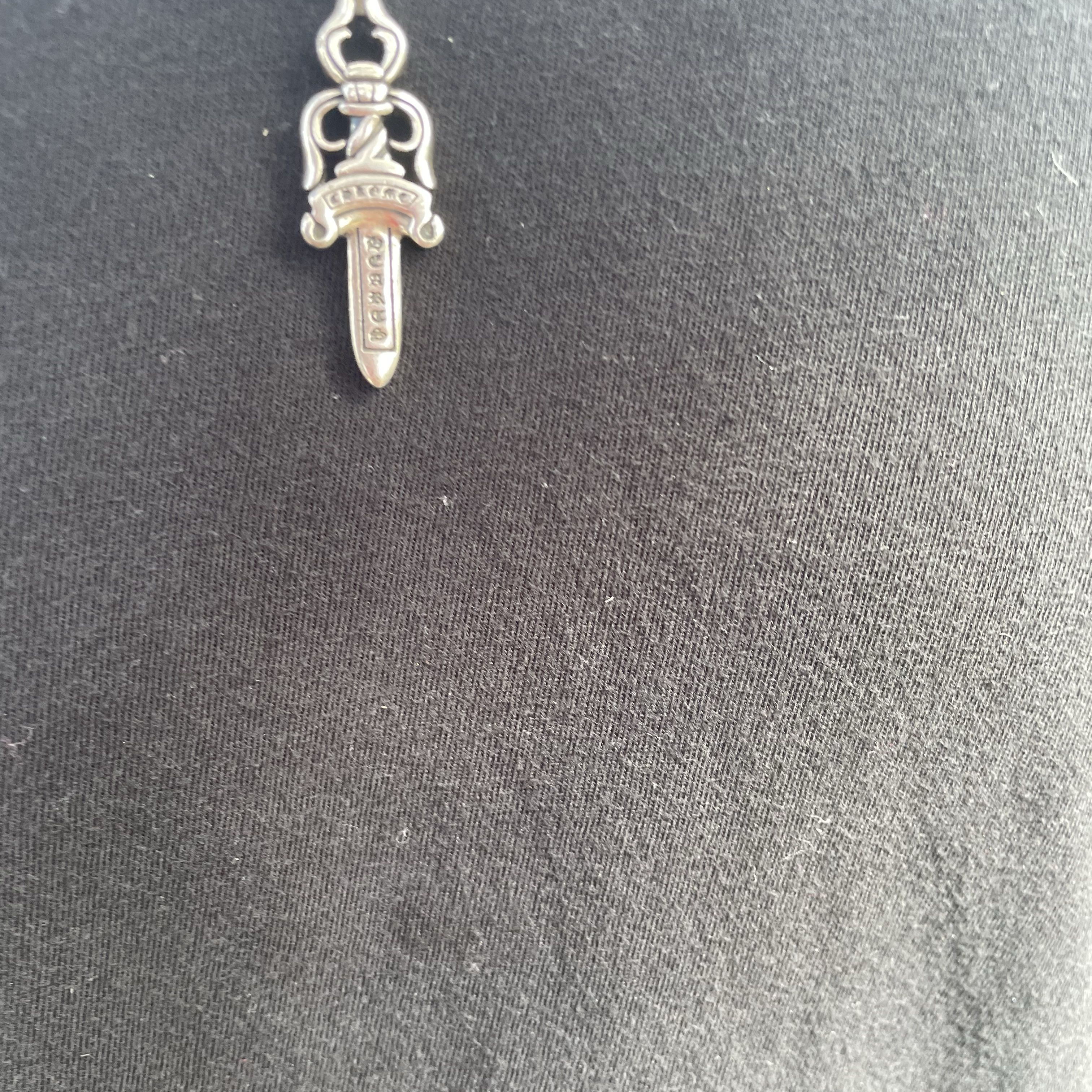 Vintage Chrome Hearts Silver Sword Pendant Charm
