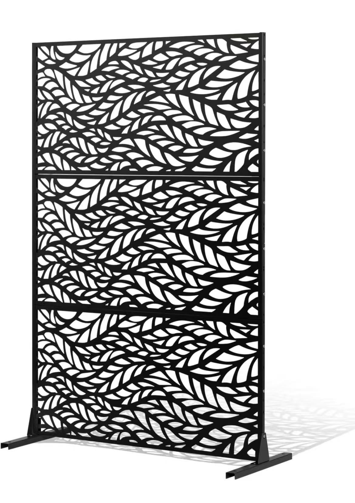 Outdoor Privacy Screen,72" H×47" W Metal Privacy Screen, Freestanding Privacy Fence Panels for Patio