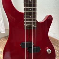Red Rogue 4 String Bass w/ New Gotoh Tuners