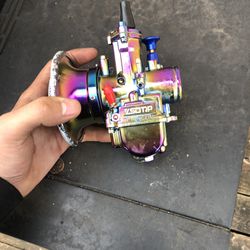 Colorful PWK 21mm Carburetor Carb Kit With Air Filter And Intake Manifold Universal Fit For 50cc to 100cc 2T 4T Engine Motorcycle Scooters Dirt Bike M