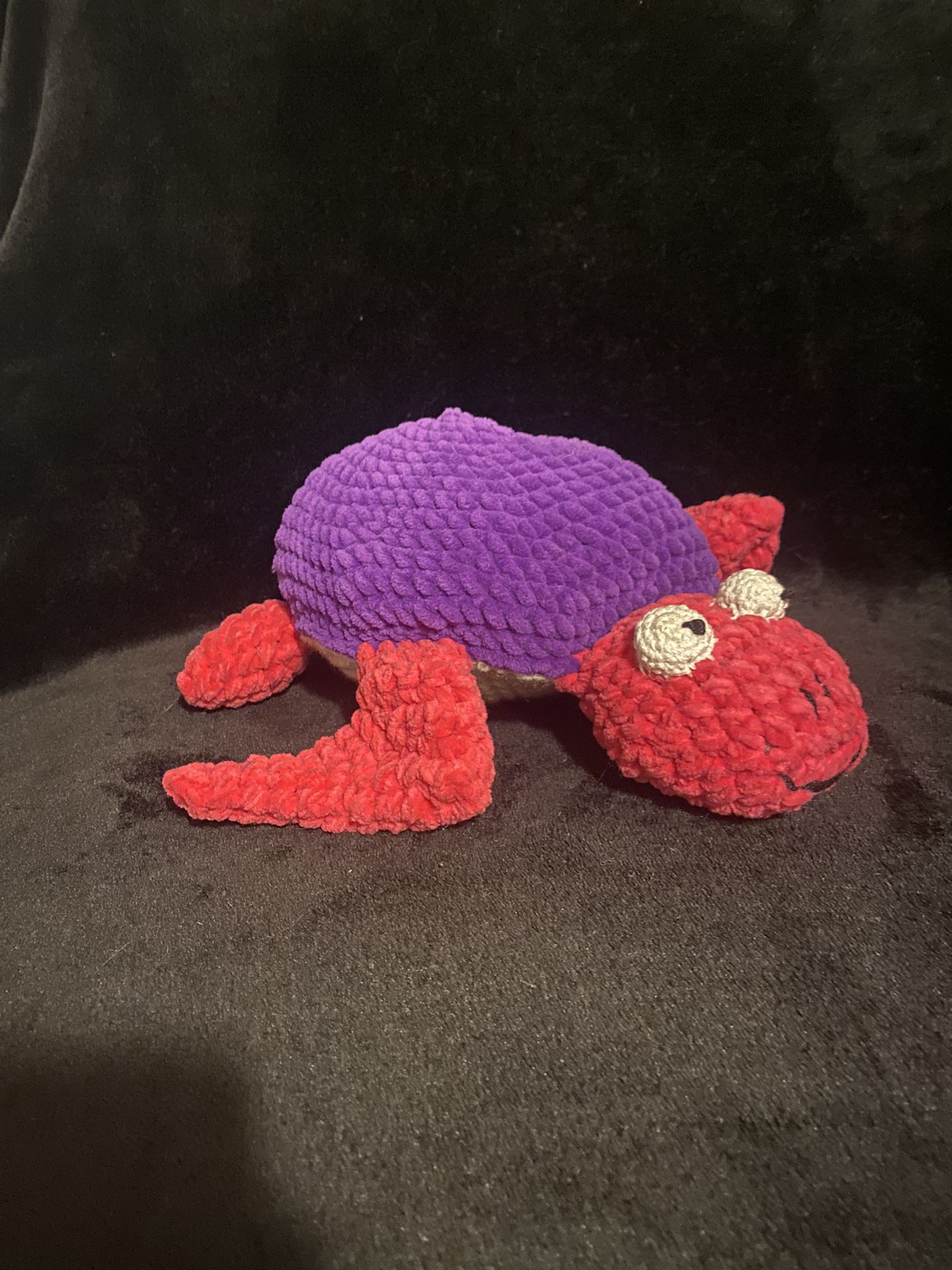 Soft Pink And Purple sea turtle, crochet stuffed Plush animal toy Handmade