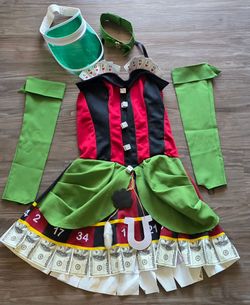 Leg Ave Ladies Lady Luck Poker Dealer Roulette Costume Dress sz Med Medium M
