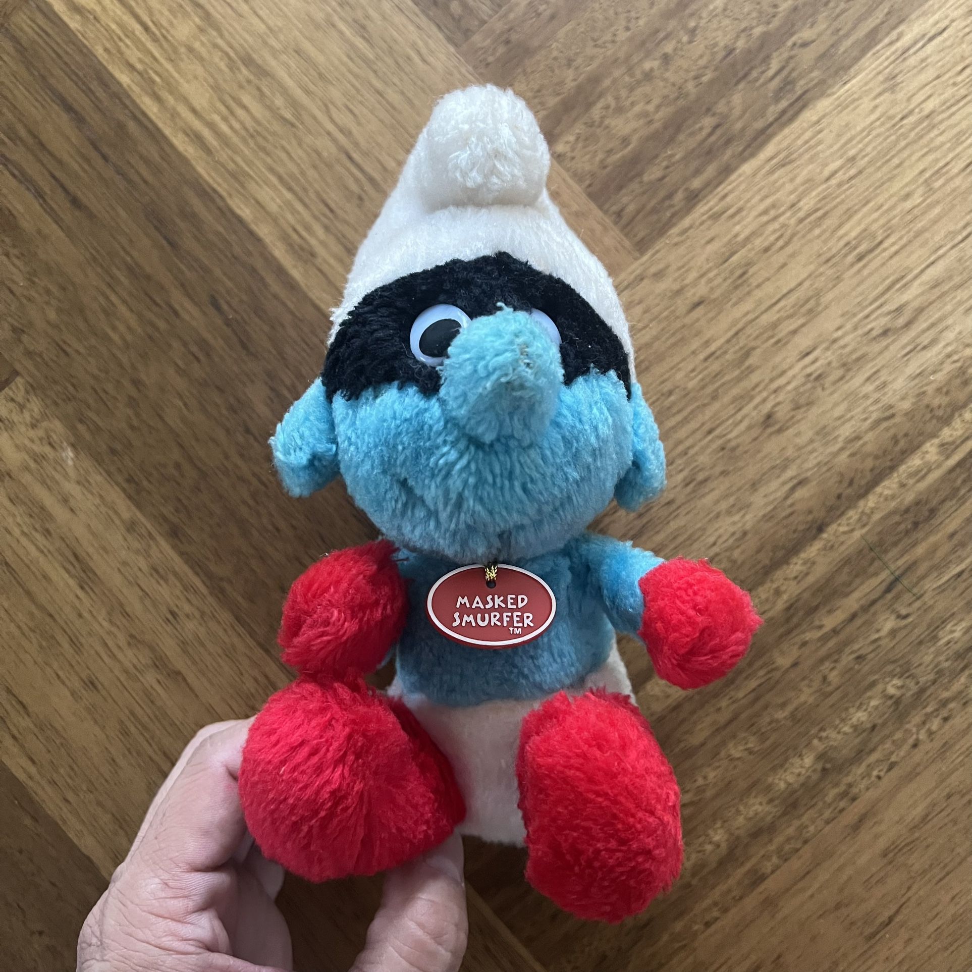 Vintage VTG 1980s 80s Smurfs Masked Smurfer 6 Plush Toy For Sale In Vintage VTG 1980s 80s Smurfs Masked Smurfer 6 Plush Toy For Sale In