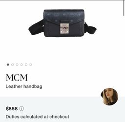 MCM Black Leather Crossbody Bag — $150 100% AUTHENTIC