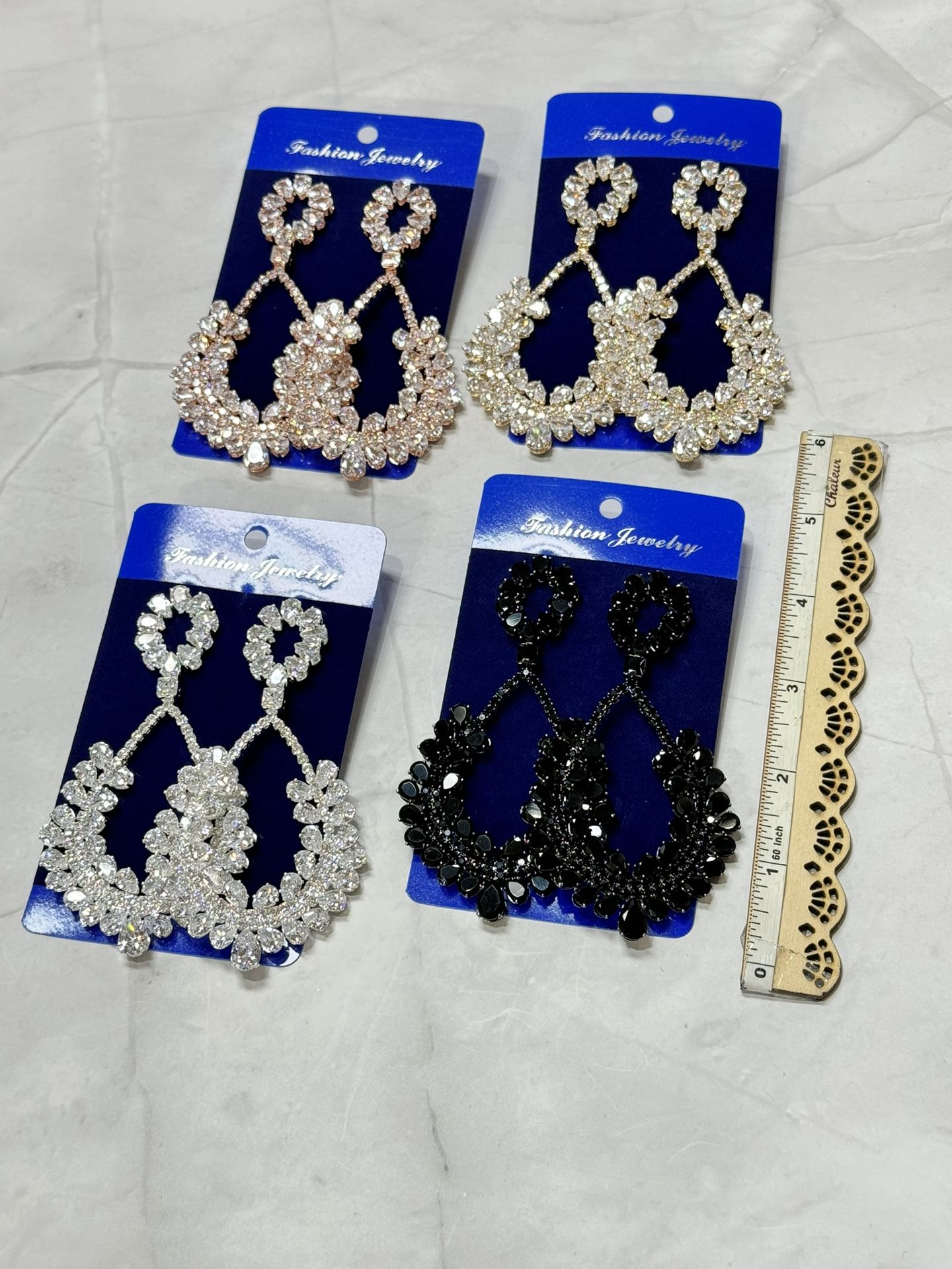 Chandelier Earrings Cubic Zirconia Pierced