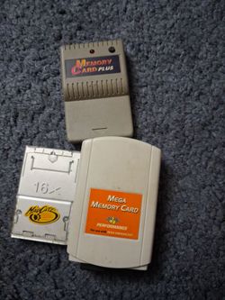 3 separate memory cards for saga & Playstation 1