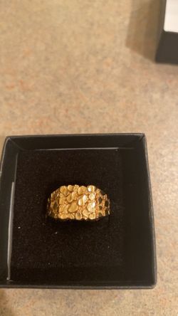 Gold nugget ring 10k
