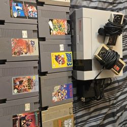 NES-001 System With Games. No Video Cable