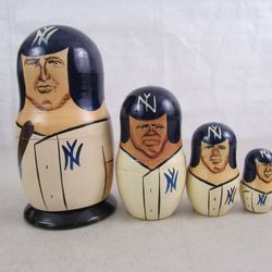 New York Yankees Russian Wood Nesting Dolls Jeter-Williams-Mussina-Posada-Giamby



