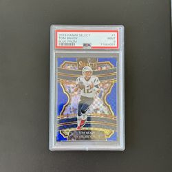 2019 Panini Select Tom Brady Blue Prizm Concourse /175