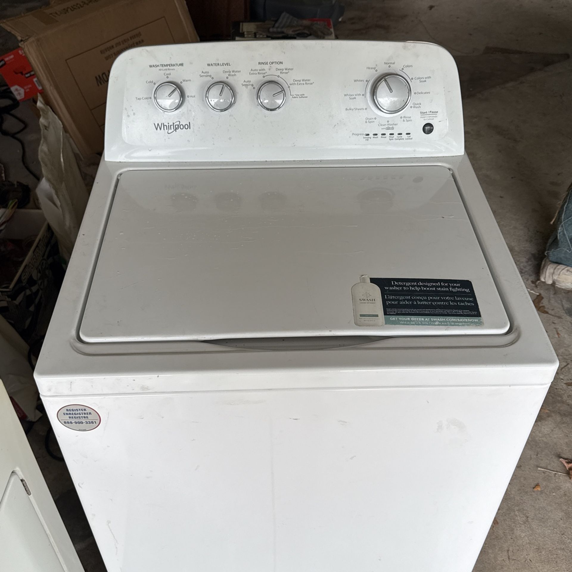1 Year Old Whirlpool Washing Machine