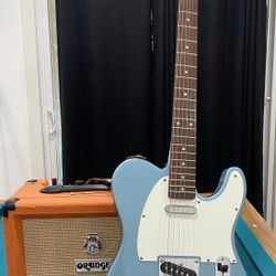 Telecaster Guitar, Amplifier, & Audio Interface 